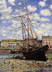Claude Monet Boat at Low Tide at Fecamp,1881 oil painting reproduction