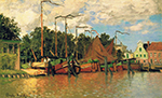 Claude Monet Boats at Zaandam, 1871 oil painting reproduction