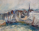 Claude Monet Boats in the Port of Honfleur, 1917 oil painting reproduction