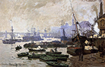 Claude Monet Boats in the Port of London, 1871 oil painting reproduction