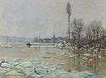 Claude Monet Breakup of Ice, 1880 oil painting reproduction