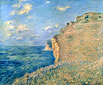Claude Monet Cliff at Fecamp, 1881 oil painting reproduction