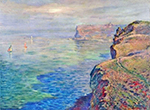 Claude Monet Cliff at Grainval near Fecamp, 1881 oil painting reproduction