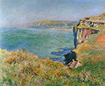Claude Monet Cliff at Grainval, 1882 oil painting reproduction