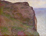 Claude Monet Cliff at Petit Ailly in Grey Weather, 1897 oil painting reproduction
