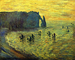 Claude Monet Cliffs at Etretat, 1886 oil painting reproduction