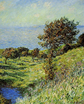 Claude Monet Cliffs of Varengeville, Gust of Wind, 1881 oil painting reproduction