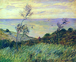 Claude Monet Cliffs of Varengeville, Gust of Wind, 1882 oil painting reproduction