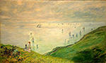 Claude Monet Cliffs Walk at Pourville, 1882 oil painting reproduction