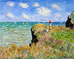 Claude Monet Clifftop Walk at Pourville, 1882 oil painting reproduction
