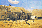 Claude Monet Cour de ferme a Chailly, 1865 oil painting reproduction