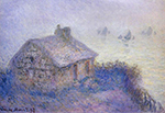 Claude Monet Customs House at Varengeville in the Fog, 1897 oil painting reproduction