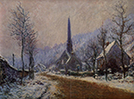 Claude Monet Church at Jeufosse, Snowy Weather, 1893 oil painting reproduction