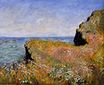 Claude Monet Edge of the Cliff, Pourville, 1882 oil painting reproduction