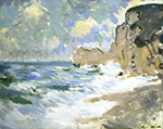Claude Monet Effect of Waves at Etretat, 1883 oil painting reproduction