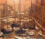 Claude Monet El Geldersekade de Amsterdam en Invierno, 1871-74 oil painting reproduction