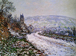 Claude Monet Entering the Village of Vetheuil in Winter, 1879 oil painting reproduction