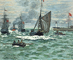 Claude Monet Entrance to the Port of Honfleur, 1870 oil painting reproduction