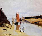 Claude Monet Entrance to the Port of Trouville, 1870 oil painting reproduction