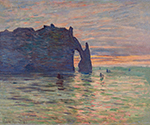 Claude Monet Etretat, Sunset, 1883 oil painting reproduction