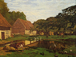 Claude Monet Farmyard in Normandy, 1863 oil painting reproduction