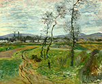 Claude Monet Field at Gennevilliers, 1877 oil painting reproduction