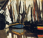 Claude Monet Fishing Boats (study), 1866 oil painting reproduction