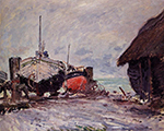 Claude Monet Fishing Boats at Etretat, 1873 oil painting reproduction