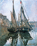 Claude Monet Fishing Boats at Honfleur, 1868 oil painting reproduction