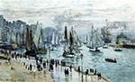 Claude Monet Fishing Boats Leaving the Harbor, Le Havre, 1874 oil painting reproduction