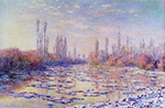 Claude Monet Floating Ice on the Seine, 1880 oil painting reproduction