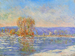 Claude Monet Floating Ice near Bennecourt, 1893 oil painting reproduction