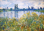 Claude Monet Flowers on the Banks of Seine near Vetheuil, 1880 oil painting reproduction
