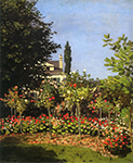 Claude Monet Garden in Bloom at Sainte-Addresse, 1866 oil painting reproduction