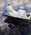 Claude Monet Girls in a Boat, 1887 oil painting reproduction