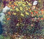 Claude Monet Girls in the Garden, 1875 oil painting reproduction