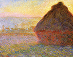 Claude Monet Grainstack at Sunset, 1891 oil painting reproduction