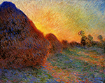 Claude Monet Grainstacks, 1890 oil painting reproduction