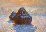 Claude Monet Grainstacks, White Frost Effect, 1890-91 oil painting reproduction