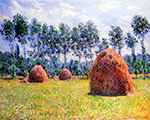 Claude Monet Haystacks at Giverny, 1884 oil painting reproduction