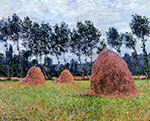 Claude Monet Haystacks, Overcast Day, 1884 oil painting reproduction