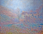 Claude Monet Houses at Falaise in the Fog, 1885 oil painting reproduction