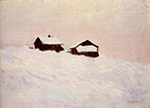 Claude Monet Houses in the Snow, 1895 oil painting reproduction