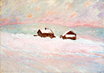 Claude Monet Houses in the Snow, Norway, 1895 oil painting reproduction
