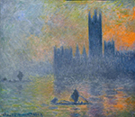 Claude Monet Houses of Parliament, Fog Effect, 1903 oil painting reproduction