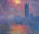 Claude Monet Houses of Parliament, London, Sun Breaking Through, 1904 oil painting reproduction