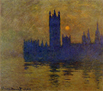Claude Monet Houses of Parliament, Sunset 02, 1904 oil painting reproduction