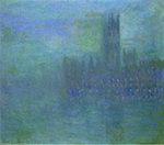 Claude Monet Houses of Parlilament, Fog Effect, 1903 oil painting reproduction