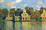 Claude Monet Houses on the Zaan River at Zaandam, 1871 oil painting reproduction