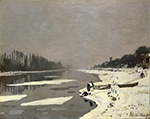 Claude Monet Ice Floes on the Seine at Bougival, 1867-68 oil painting reproduction